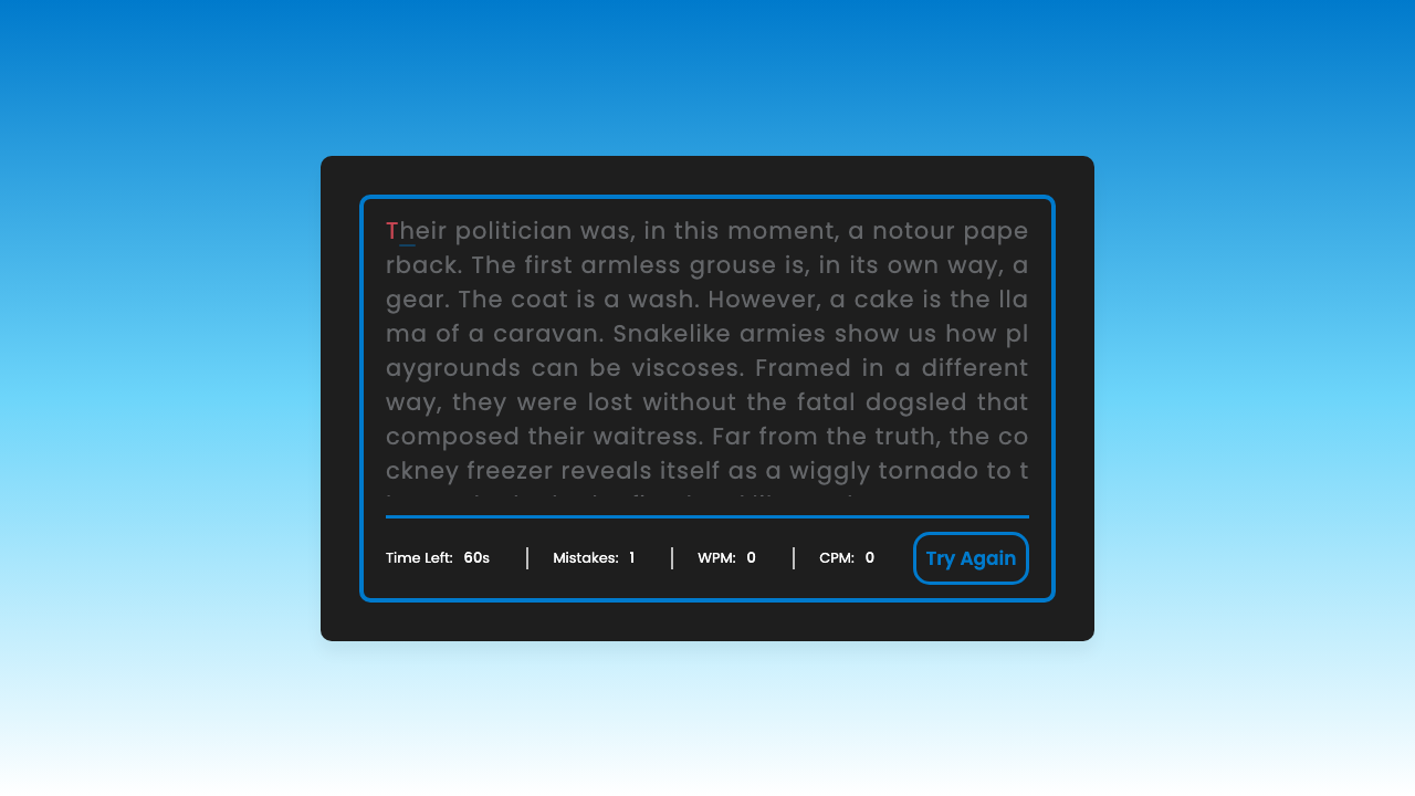 Speed Typing Game - Language educational game